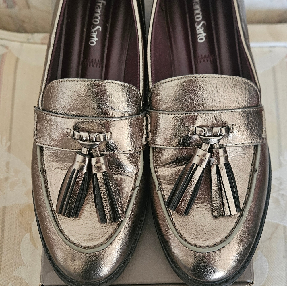 Franco Sarto Pewter Loafer 8 medium